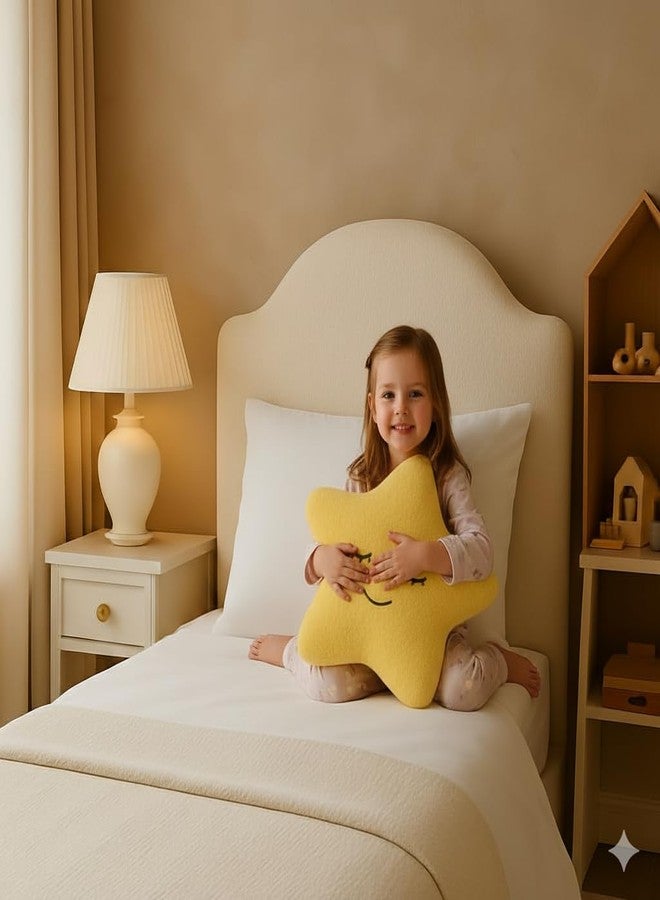 HAPPY BRO Yellow Star Shaped Pillow Soft & Cozy Decorative Cushion for Sofa, Bed, Nursery & Kids Room Cute Plush Star Cushion for Home Décor & Gifting - Image 4